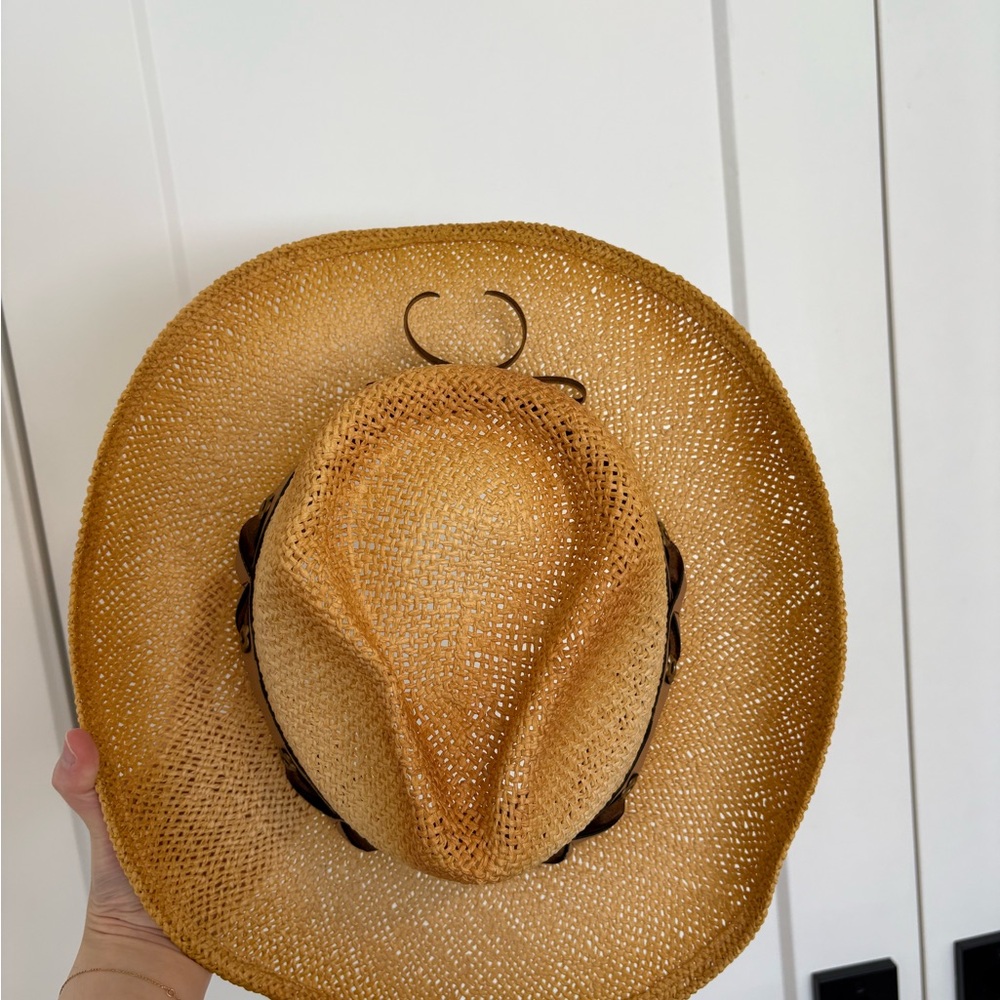 Outlaws‎ Cowboy Western Raffia Paper Straw Summer Festival Cowgirl Hat - Picture 5 of 15